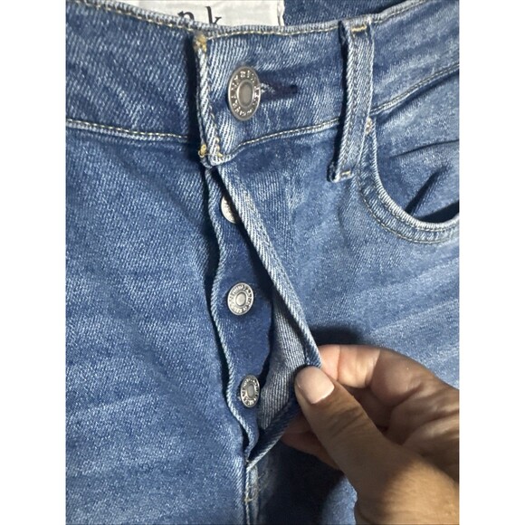 Frank & Eileen Cork Size 31 Button Fly Everyday Straight Blue Jeans Raw Hem - Picture 6 of 13